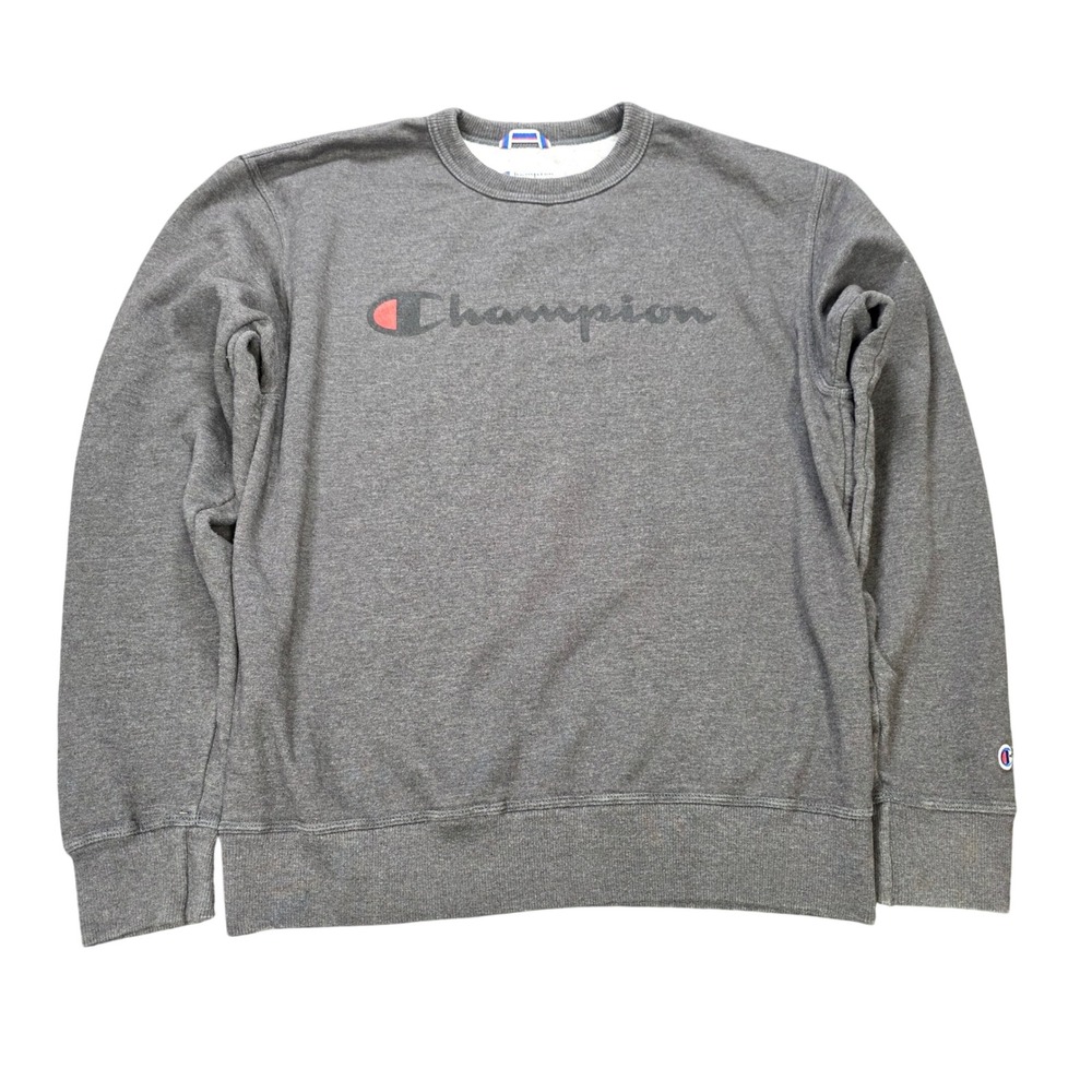 Champion Powerblend Fleece Sweatshirt Men's Size M Gray Charcoal Crewneck